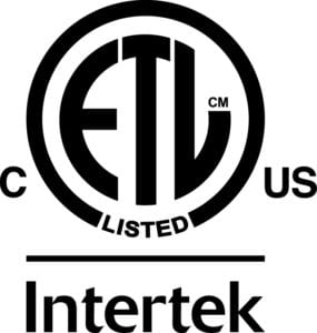 Intertek ETL Listed C US (black)